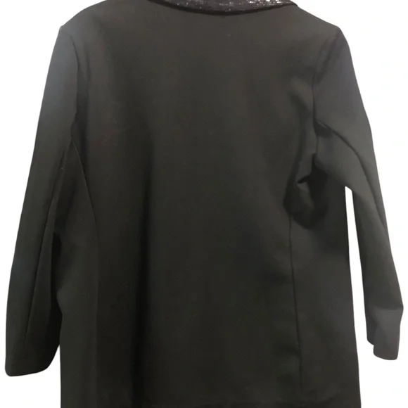 Slim Factor By INVESTMENTS Size Large Black Blazer.22”Pit 2 Pit X 29” Length - Picture 2 of 10